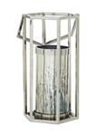 Silver Stainless Steel Contemporary Lantern