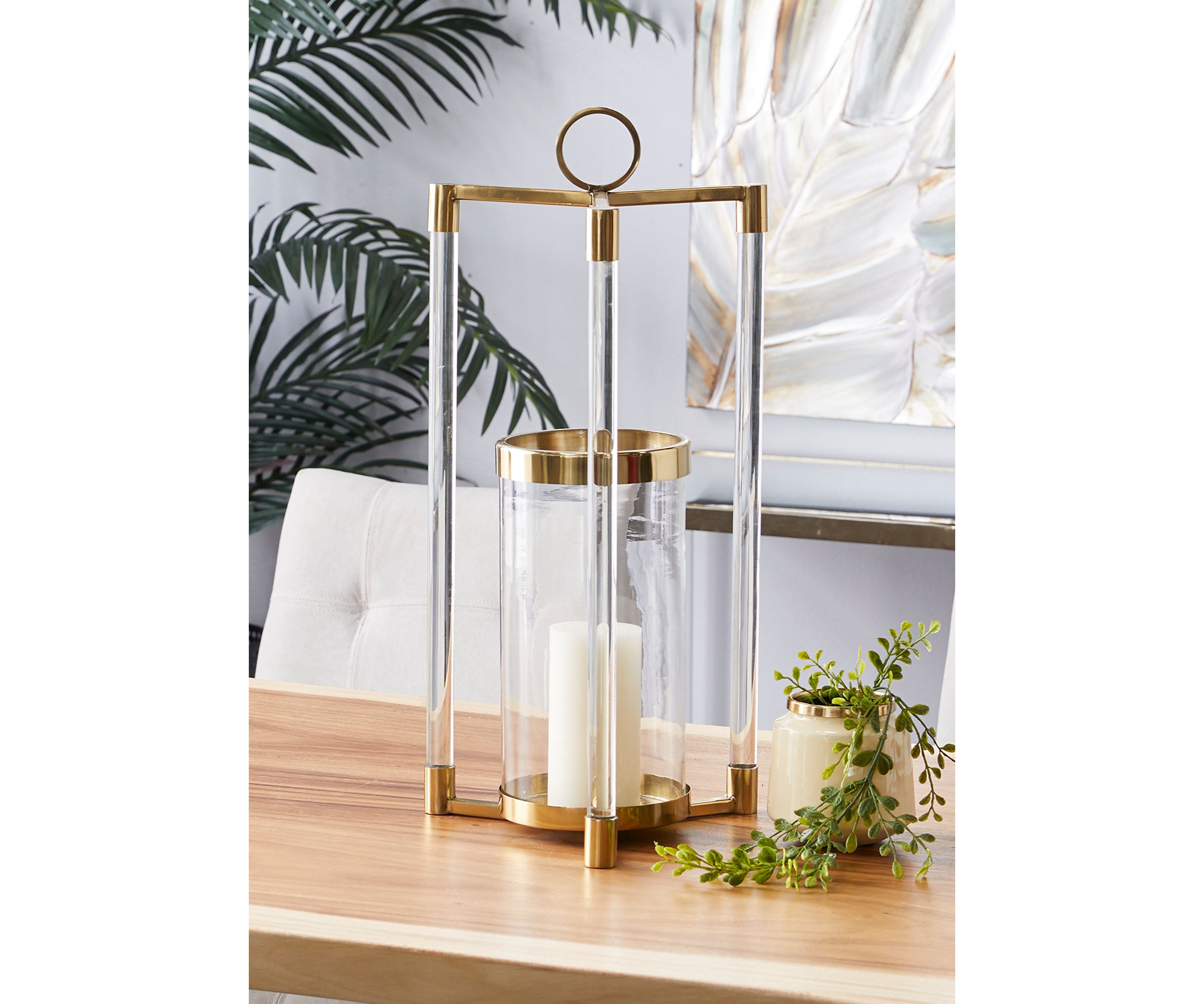 Contemporary Stainless Steel Metal Candle Lantern