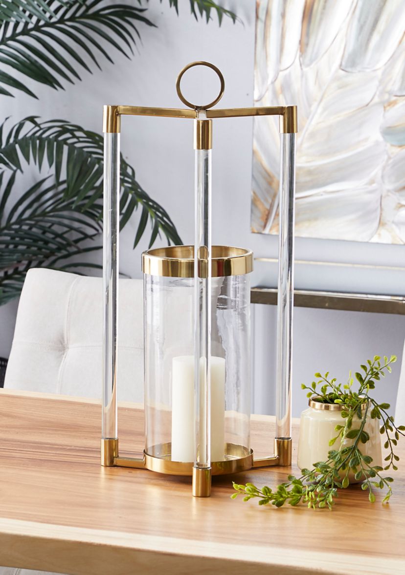 Contemporary Stainless Steel Metal Candle Lantern
