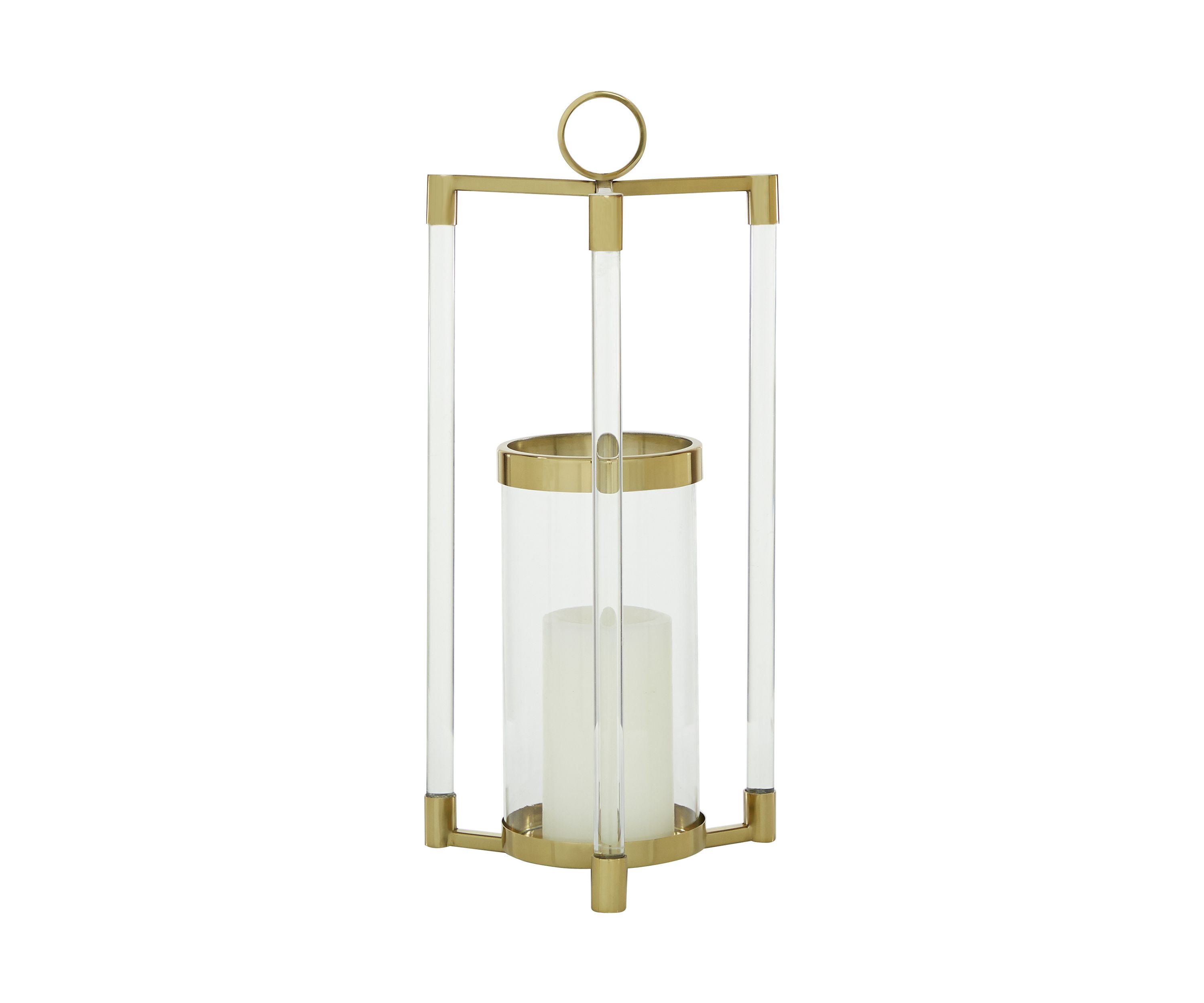 Contemporary Stainless Steel Metal Candle Lantern
