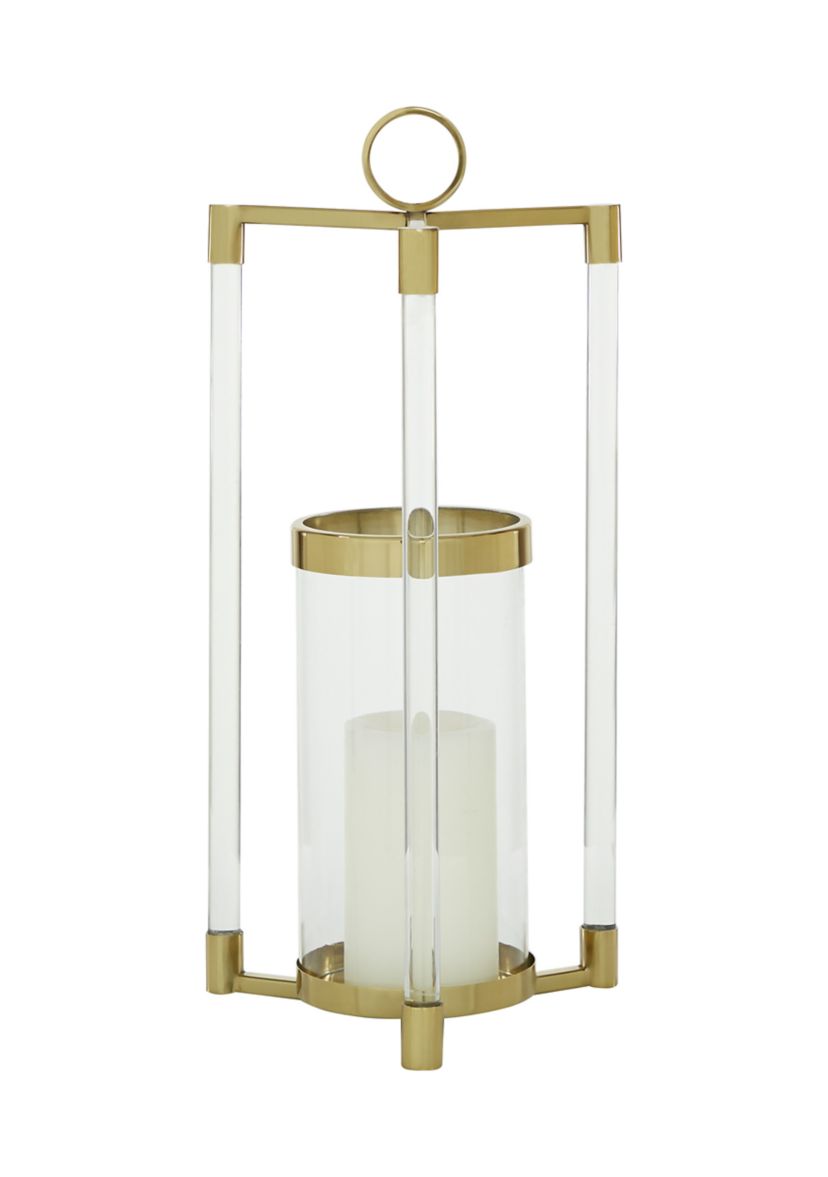 Contemporary Stainless Steel Metal Candle Lantern