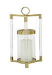 Gold Stainless Steel Contemporary Lantern