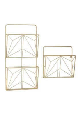 Rustic Metal Wall Shelf - Set of 2