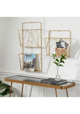 Rustic Metal Wall Shelf - Set of 2