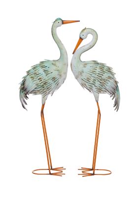 Coastal Metal Garden Sculpture - Set of 2