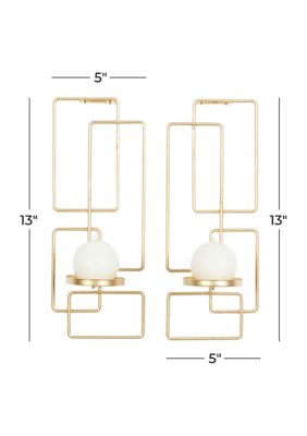 Contemporary Metal Wall Sconce - Set of 2