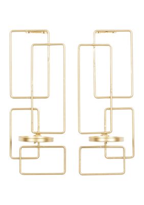 Contemporary Metal Wall Sconce - Set of 2