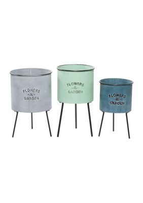 Farmhouse Metal Planter - Set of 3