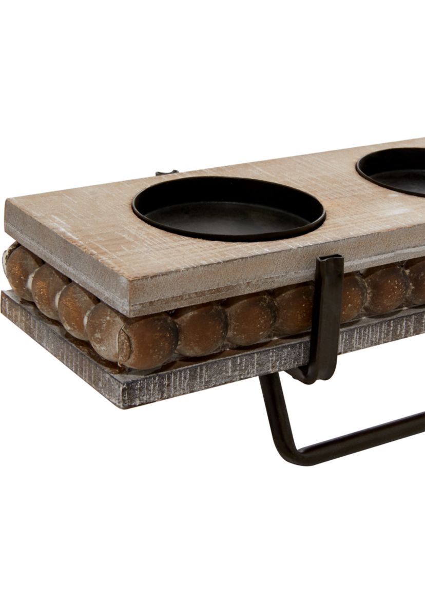 Coastal Wooden Candelabra