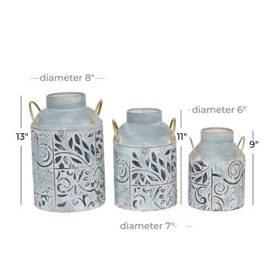 Farmhouse Metal Vase - Set of 3