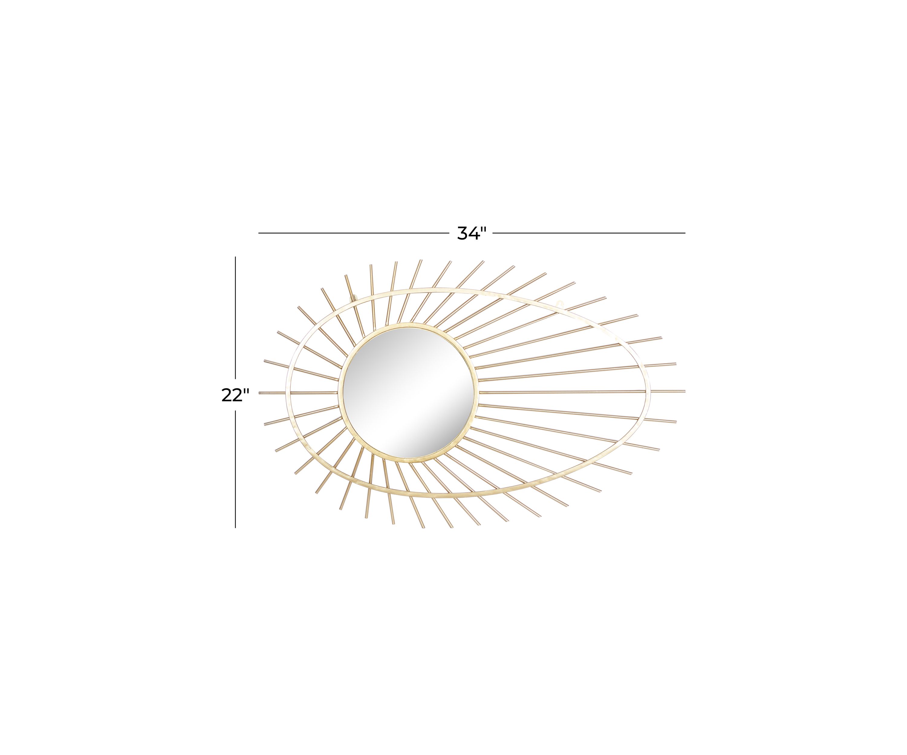Contemporary Metal Wall Mirror