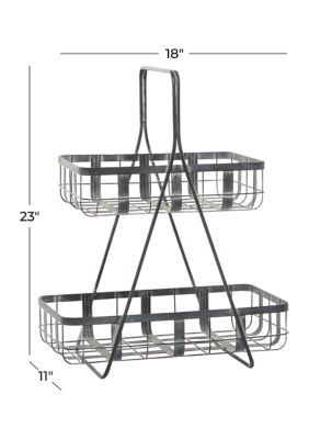 Farmhouse Metal Storage Basket