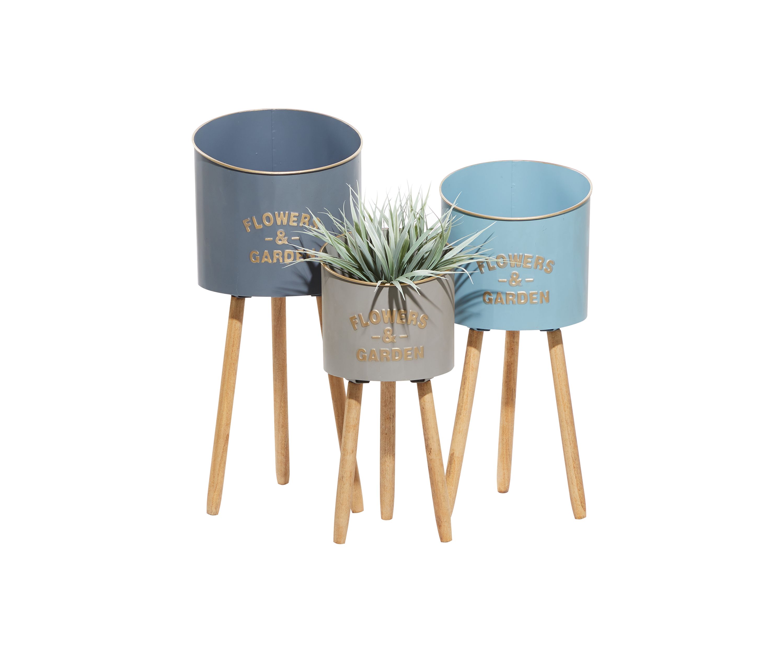 Farmhouse Metal Planter - Set of 3