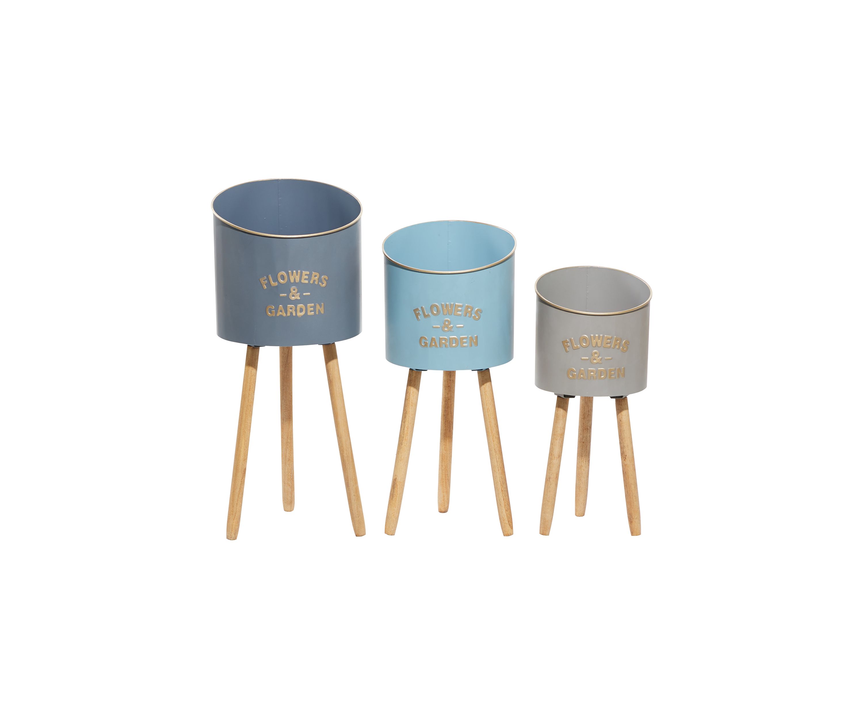 Farmhouse Metal Planter - Set of 3