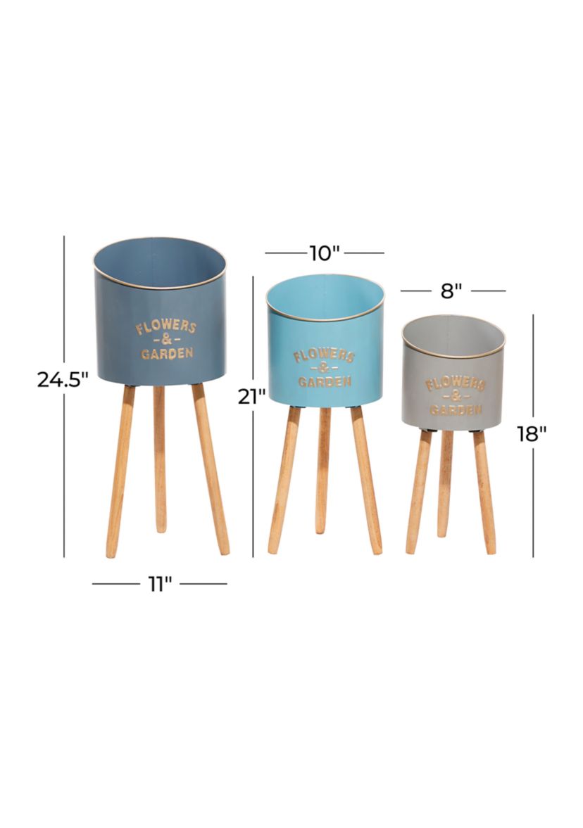 Farmhouse Metal Planter - Set of 3