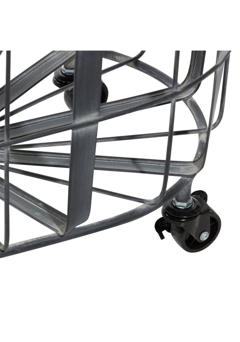 Industrial Metal Storage Basket - Set of 2