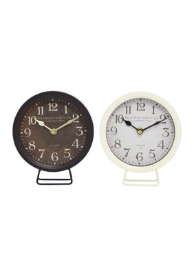 Vintage Metal Clock - Set of 2