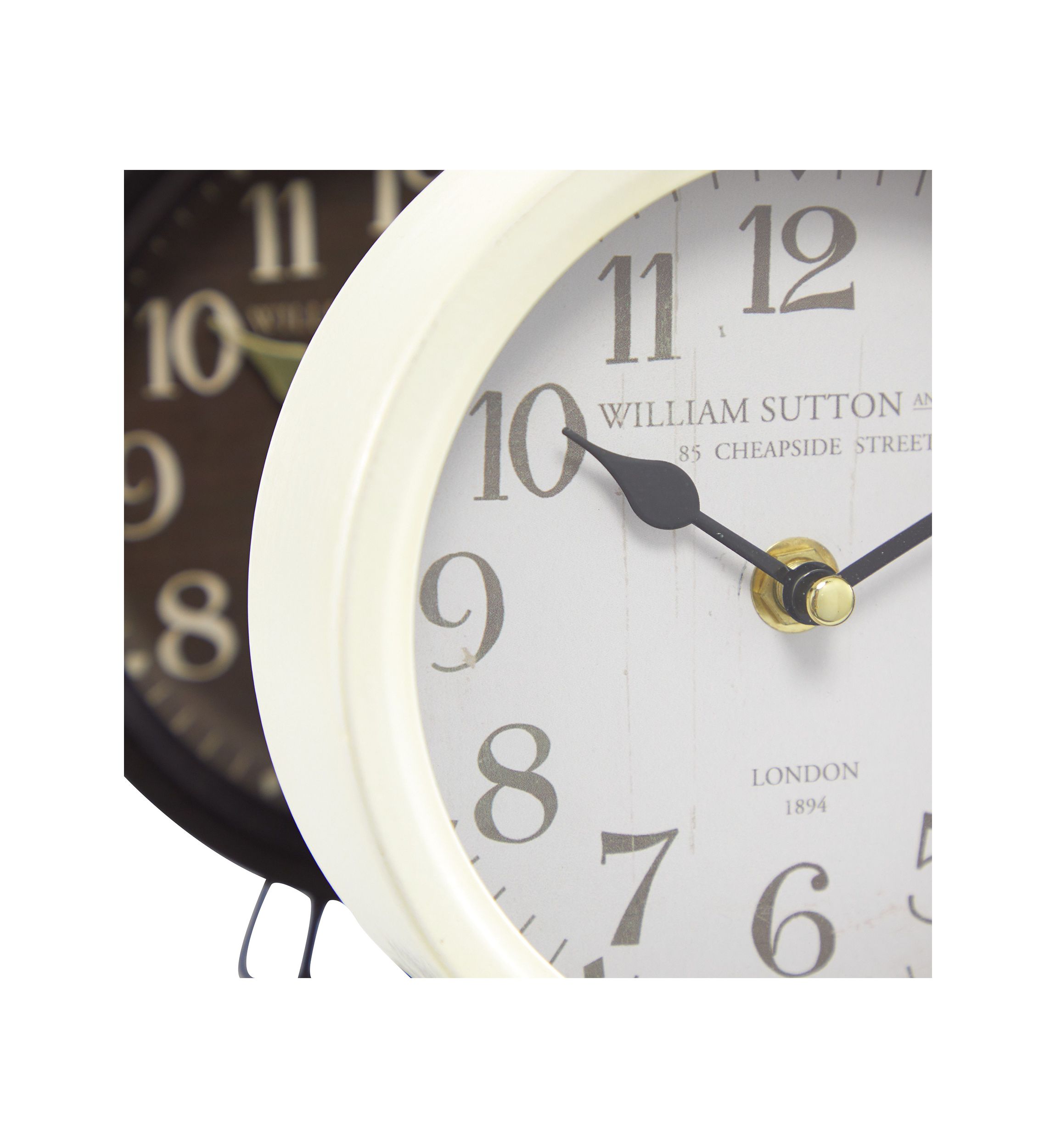 Vintage Metal Clock - Set of 2