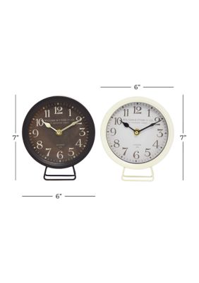 Vintage Metal Clock - Set of 2