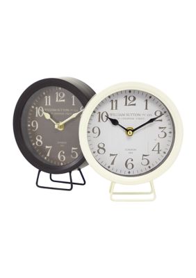 Vintage Metal Clock - Set of 2