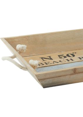 Coastal Wood Tray - Set of 2