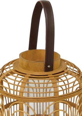 Bohemian Bamboo Wood Candle Lantern