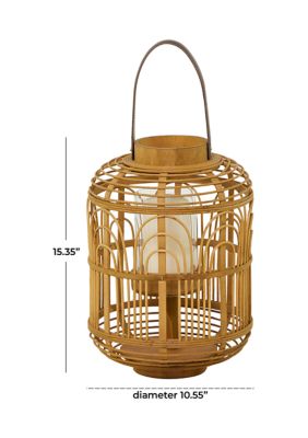 Bohemian Bamboo Wood Candle Lantern