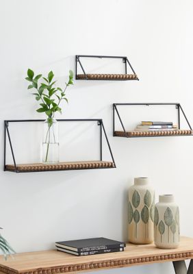 Industrial Metal Wall Shelf - Set of 3