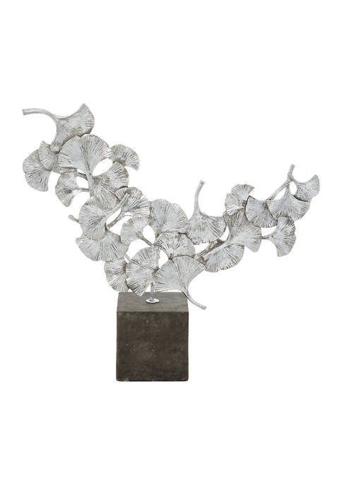 Monroe Lane Silver Polystone Contemporary Sculpture
