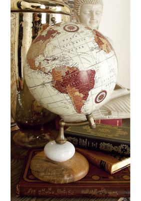 Contemporary Mango Wood Globe