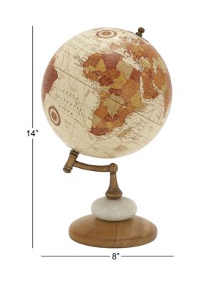 Contemporary Mango Wood Globe