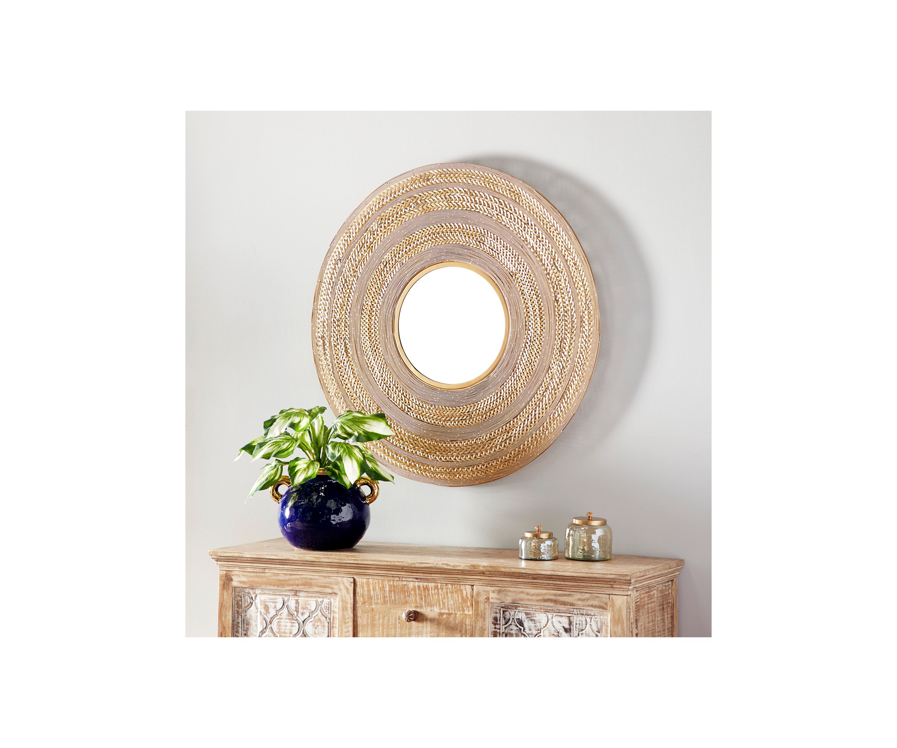 Contemporary Metal Wall Mirror