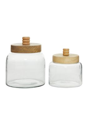 Farmhouse Glass Canisters - Set of 2