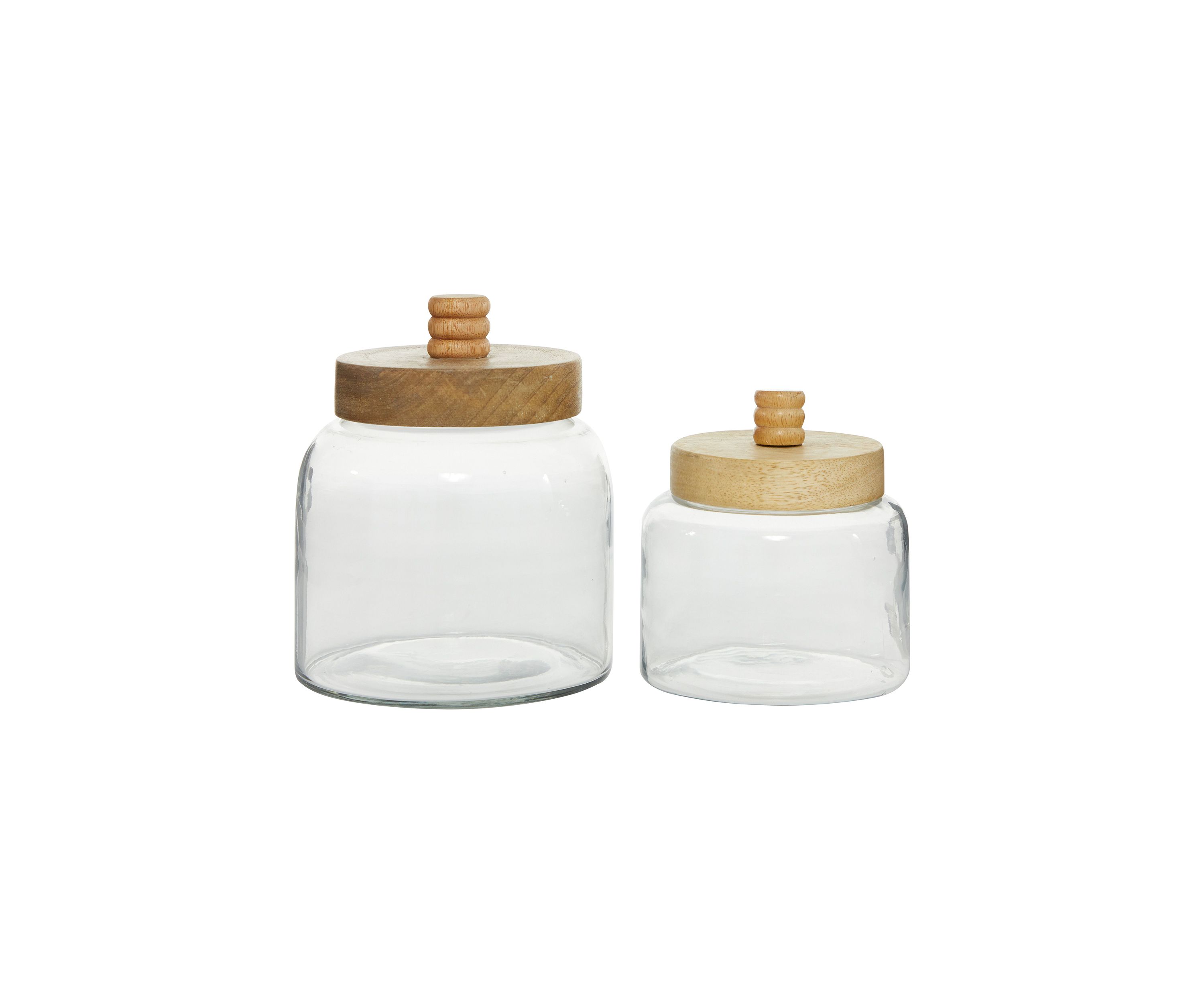 Farmhouse Glass Canisters - Set of 2