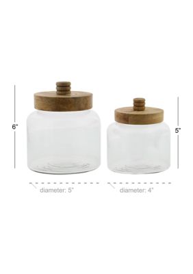 Farmhouse Glass Canisters - Set of 2