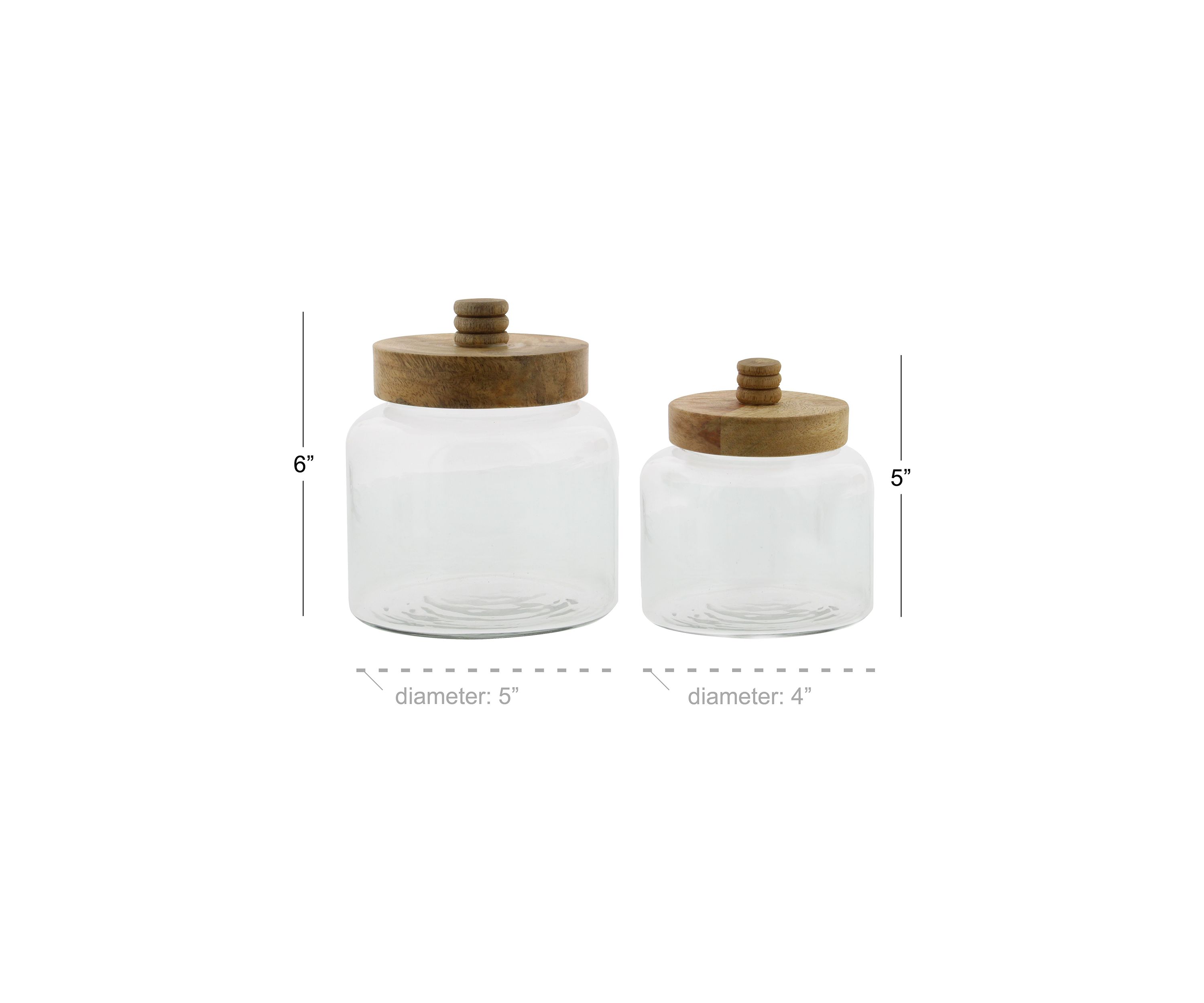 Farmhouse Glass Canisters - Set of 2