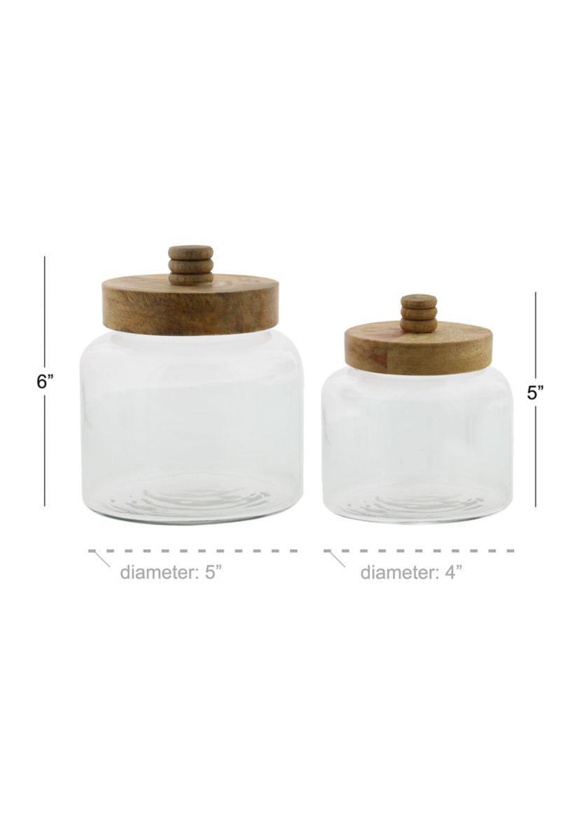 Farmhouse Glass Canisters - Set of 2