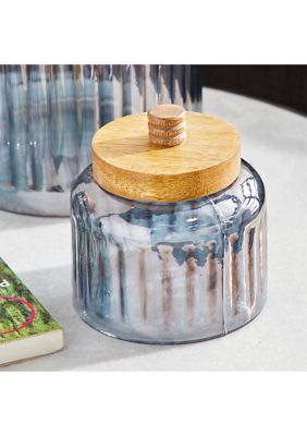 Farmhouse Glass Decorative Jars - Set of 3