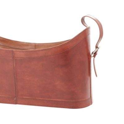 Rustic Leather Magazine Holder