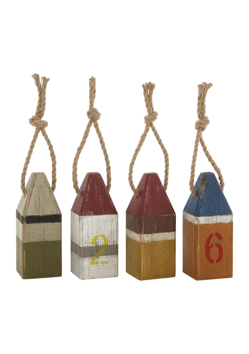 Coastal Wood Sculpture - Set of 4