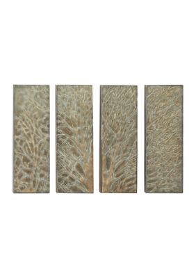 Rustic Metal Wall Decor - Set of 4