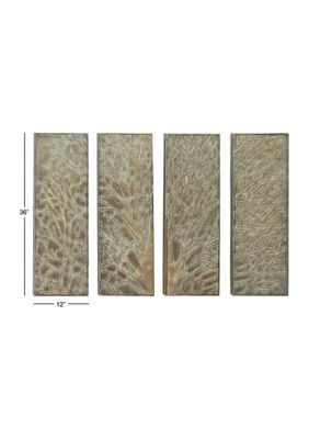 Rustic Metal Wall Decor - Set of 4