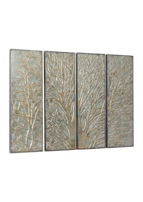 Rustic Metal Wall Decor - Set of 4