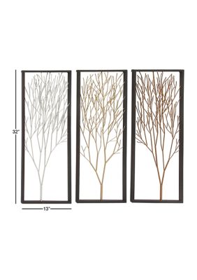 Modern Metal Wall Decor - Set of 3