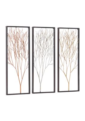 Modern Metal Wall Decor - Set of 3