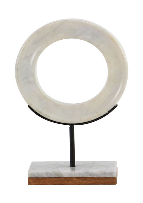 Cosmoliving by Cosmopolitan Marble Geometric Sculpture