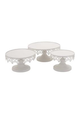 Vintage Metal Cake Stand - Set of 3