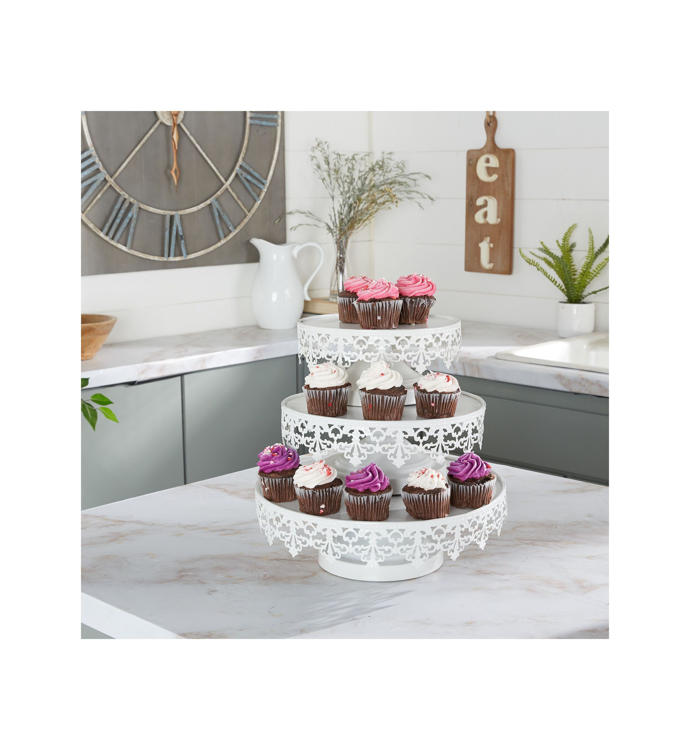 Vintage Metal Cake Stand - Set of 3