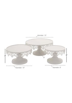 Vintage Metal Cake Stand - Set of 3