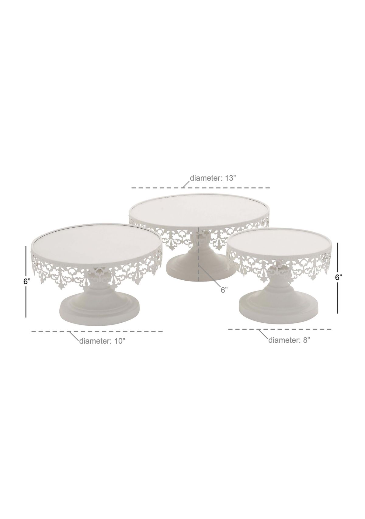Vintage Metal Cake Stand - Set of 3